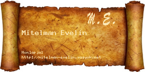 Mitelman Evelin névjegykártya